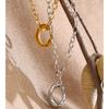 Yhpup Stainless Steel Metal Hollow Round Pendant Statement Necklace 16K Golden Platinum PVD Plated Daily Casual Collar Jewelry