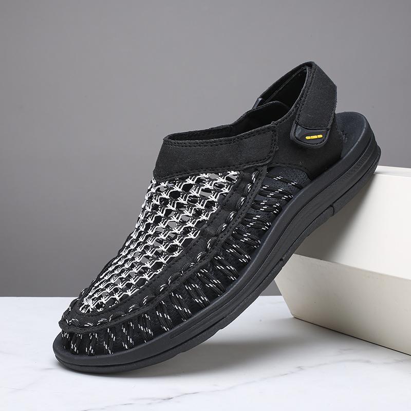 Fashion New Comfortable Sandals for Men Summer Beach Flats Breathable Male Casual Shoes Non-Slip Soft Sandaly Outdoor Wading Aqua Shoes