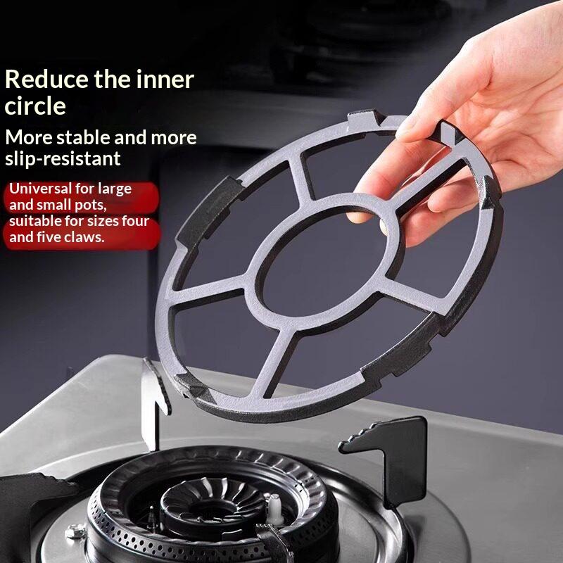 Cast Steel Gas Stove Wok Support Bracket Non Slip Universal Fit Anti Rust for Home Kitchen Novice Chef Cooking Use