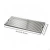 Stainless Steel Drop Tray Drainage Holes Bar Finger Grips Silver 30CM