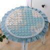 Modern Style Household Square Flax Chair Cushion Small Round Stool Thickened Non-slip Pad Round Stool Lace Decoration Sit Mats