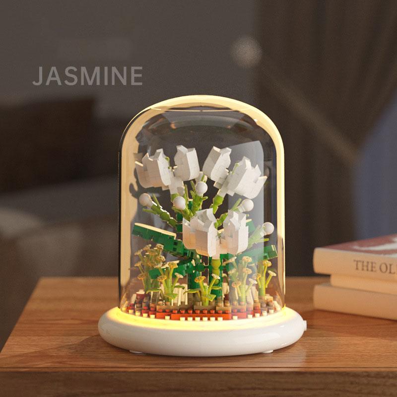 Building Block Flower Eternal Rose Small Particle Building Block Assembly Toy Gift Desktop Decoration