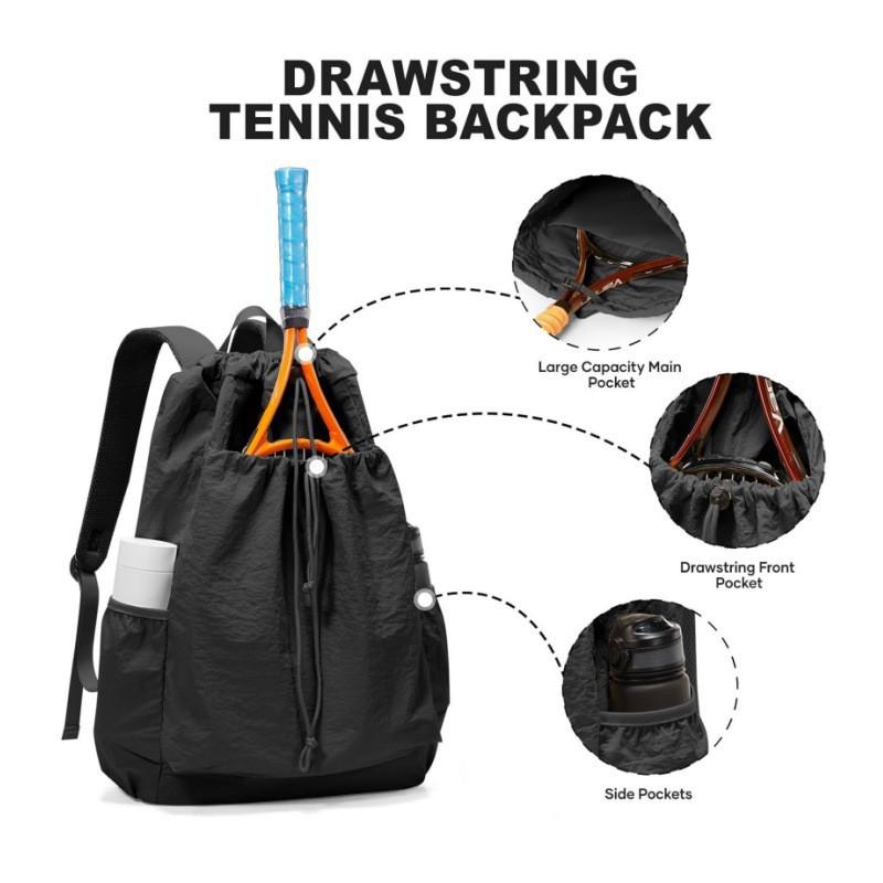 Lightweight Waterproof Tennis Racket Bag Badminton Pickleball Unisex Crossbody Backpack Sports Gear Carrier