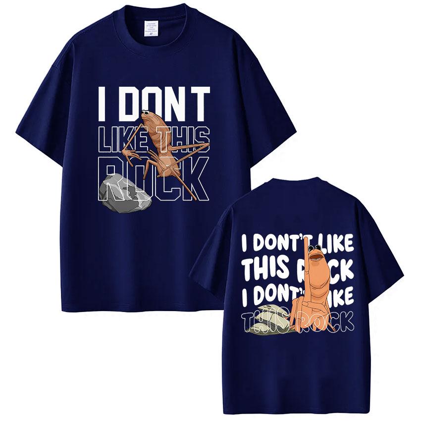 Marcus The Worm I Dont Like This Rock Funny Meme TShirt  Women Fashion Vintage Tshirts Cotton Casual Short Sleeves Shirts