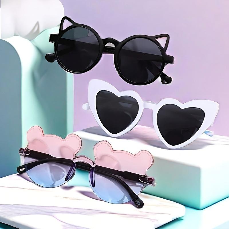 3pcs Fashion Glasses Minimalist Stylish Cat Eye Heart Shaped Glasses Perfect for Parties  Daily Life  and Special Occasions