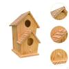 Wood Bird House Shelter Weatherproof Large Hanging Decoration Outdoor for Finches Hummingbirds