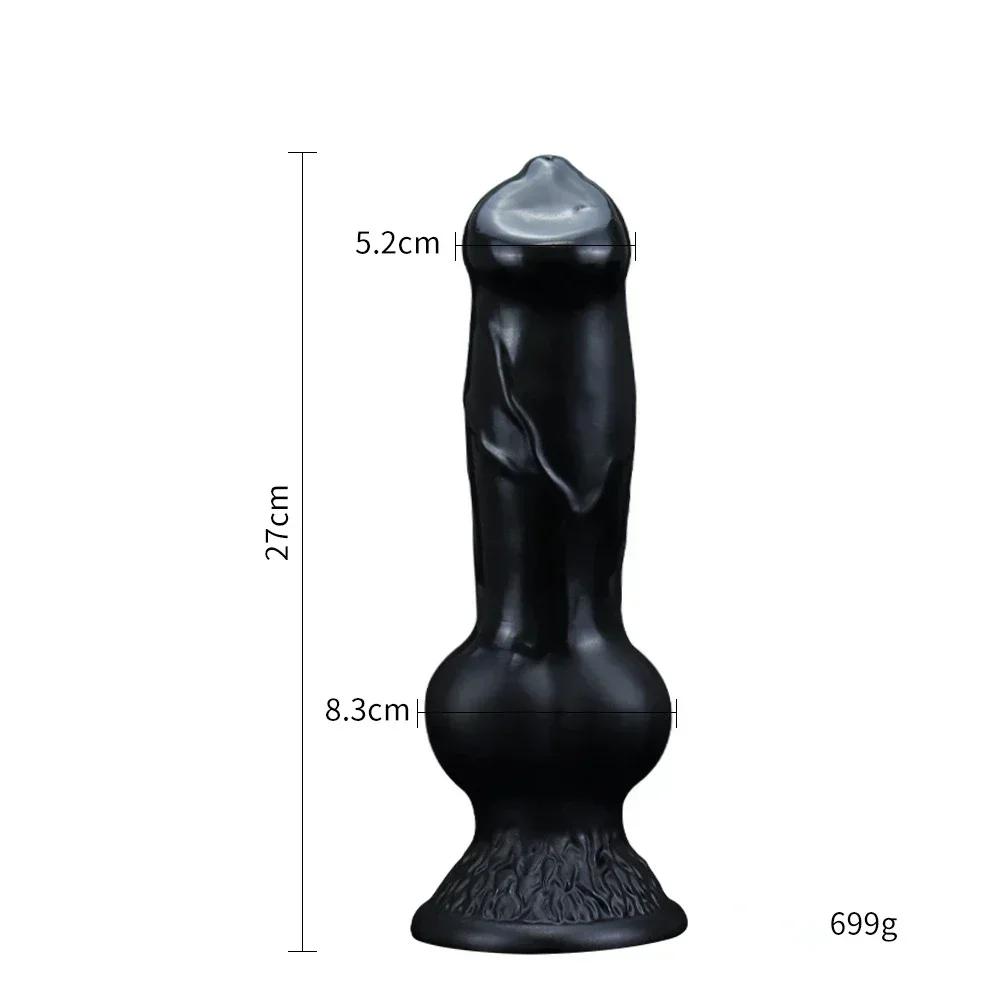 Realista Enorme Dildo de Perro Plug Anal Con Ventosa Silicona Plug Grande para Trasero Masajeador de Próstata Juguetes Sexuales para Adultos para Hombres Mujeres