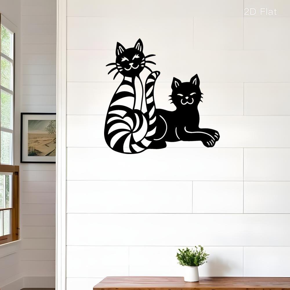 Metal Wall Decor Modern Laser Cut Steel Art Large Minimalist Bedroom Living Room