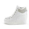 2025 Women's Wedge Heel Sneakers: High-Top Casual Shoes with Height Boost for Spring & Autumn.