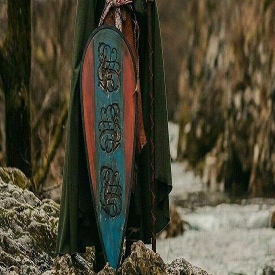 Viking Norman Kite Shield with Carved Medieval Wooden Warrior Shield, Viking Shield, Medieval Armour, Ancient Armours, Goods, Viking Gifts