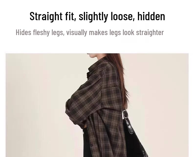 Women's Black Fleece-Lined Slimming Straight-Leg Jeans - Winter Fashion, Versatile, Loose Fit