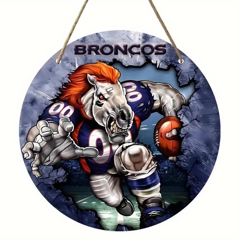 American Football Round Wooden Sign, home Room Holiday Festivals Front Sence Door Wall Hangng Art Sign Decor, Gift for Rugby Fans