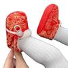 Chinese New Year Tiger Head Baby Shoes - First Birthday, Red & Warm for Winter Visits, Tang Suit Style
