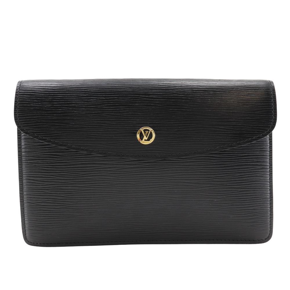 

LOUIS VUITTON Montaigne 23 Clutch bag M52662 Business Bag black Epi Leather unisex Used