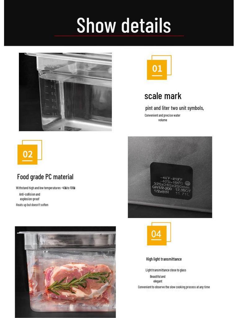 11L Sous Vide Behälter für Anova Stick – Niedertemperatur Slow Cooker Wasserbad Topf