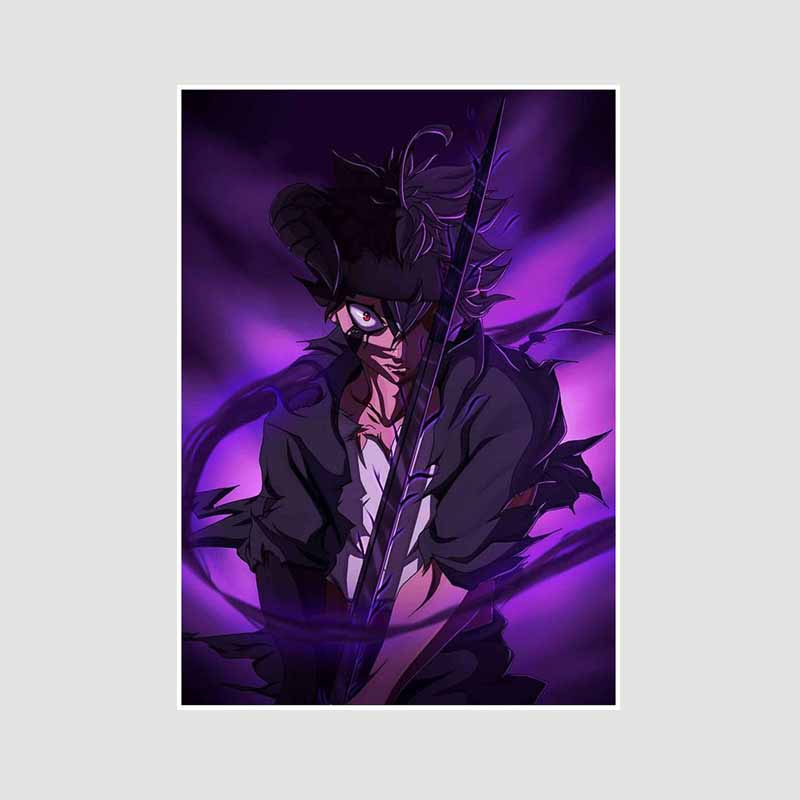 DIY Bar Home Decor Mural White Paper Classic Anime Black Clover Yami Posters HD Prints Living Room Decoration Painting Pictures Gifts
