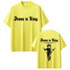 Summer Men Women Fashion Gothic Rock T Shirt Streetwear Jesus Is King Graphic T-shirt Christian Religious Short Sleeve T-shirts