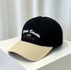 Spring New Original Color Matching Baseball Cap Women Deepen the Big Head Circumference and Show the Face Small Thin Contrasting Color Cap Men