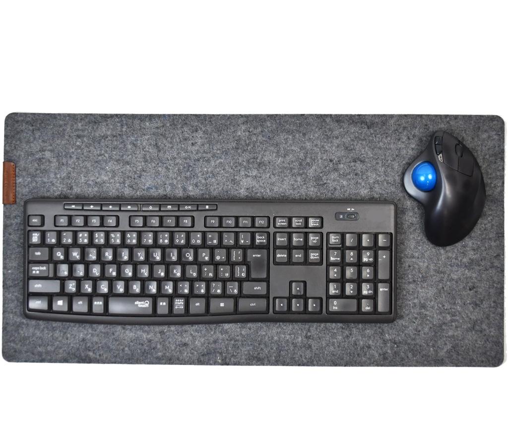 atelierCODEL Felt Desk Extra Thick Wool Absorbs Keyboard Mouse Made In Japan 300 X 600 X Mat, 5mm, Sound, Mat, Compatible, PC, (Gray, 5mm)