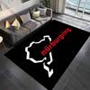 Alfombra con Patrón de Pista Internacional F1 Nurburgring para Dormitorio Sala de Estar Alfombrilla para Sofá Felpudo Creativo Alfombra de Área Decoración del Hogar