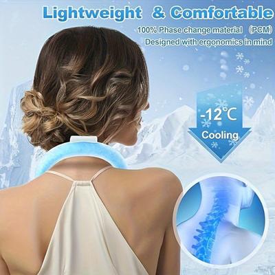 Portable Neck Cooling Tube Summer Wearable Neck Cooler Lightweight Reusable Ice Cold Ring Outdoor Heatstroke Prevention Neck Wrap Collar