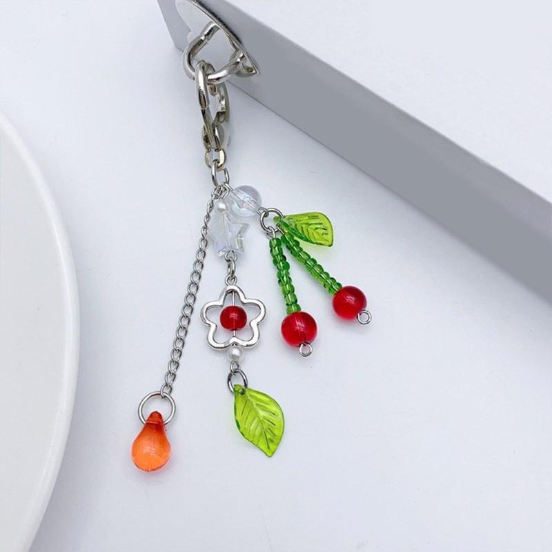 Fashion Star Bowknot Butterfly Hanging Pendant Sweet Phone Strap Bag Decoration Portable Hanging Lanyard for Girls Women
