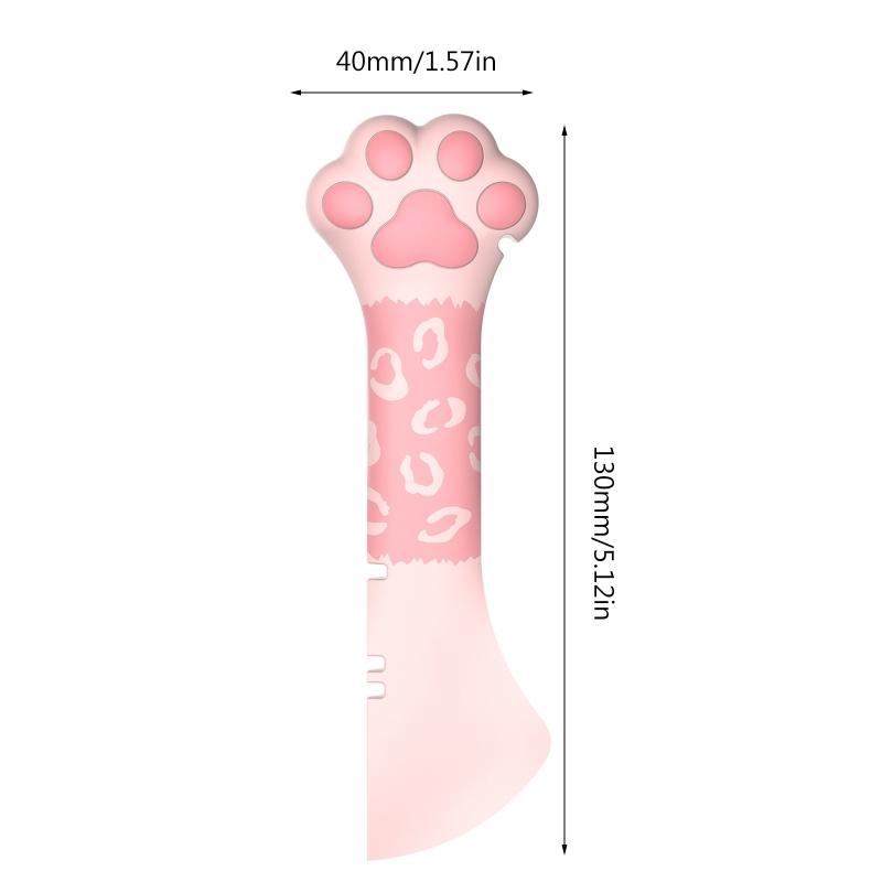 Cats Can Spoon Pet Wet Food Can Opener Safe Silicone Scoop for Dog and Cats Cans Pointed Angle for Easy Scooping