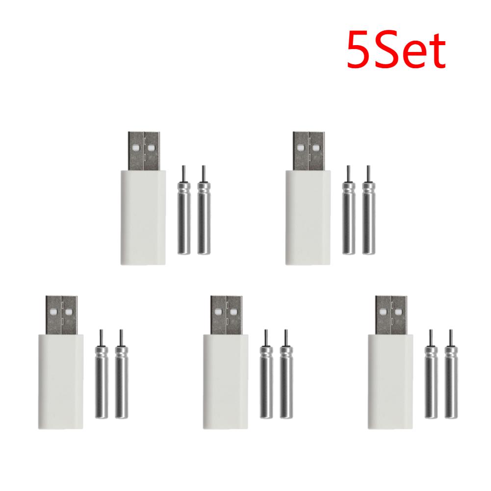 1-5 Set Night Fishing Glow Stick with USB Charger CR425 Rechargeable Night Fishing Float Electronic Float Fishing Accessories