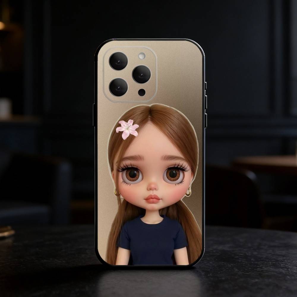 Fashion doll B-blythe Phone Case Silicone black Soft For IPhone 17,16,15,14,13,12,11,SE,Plus Pro Max