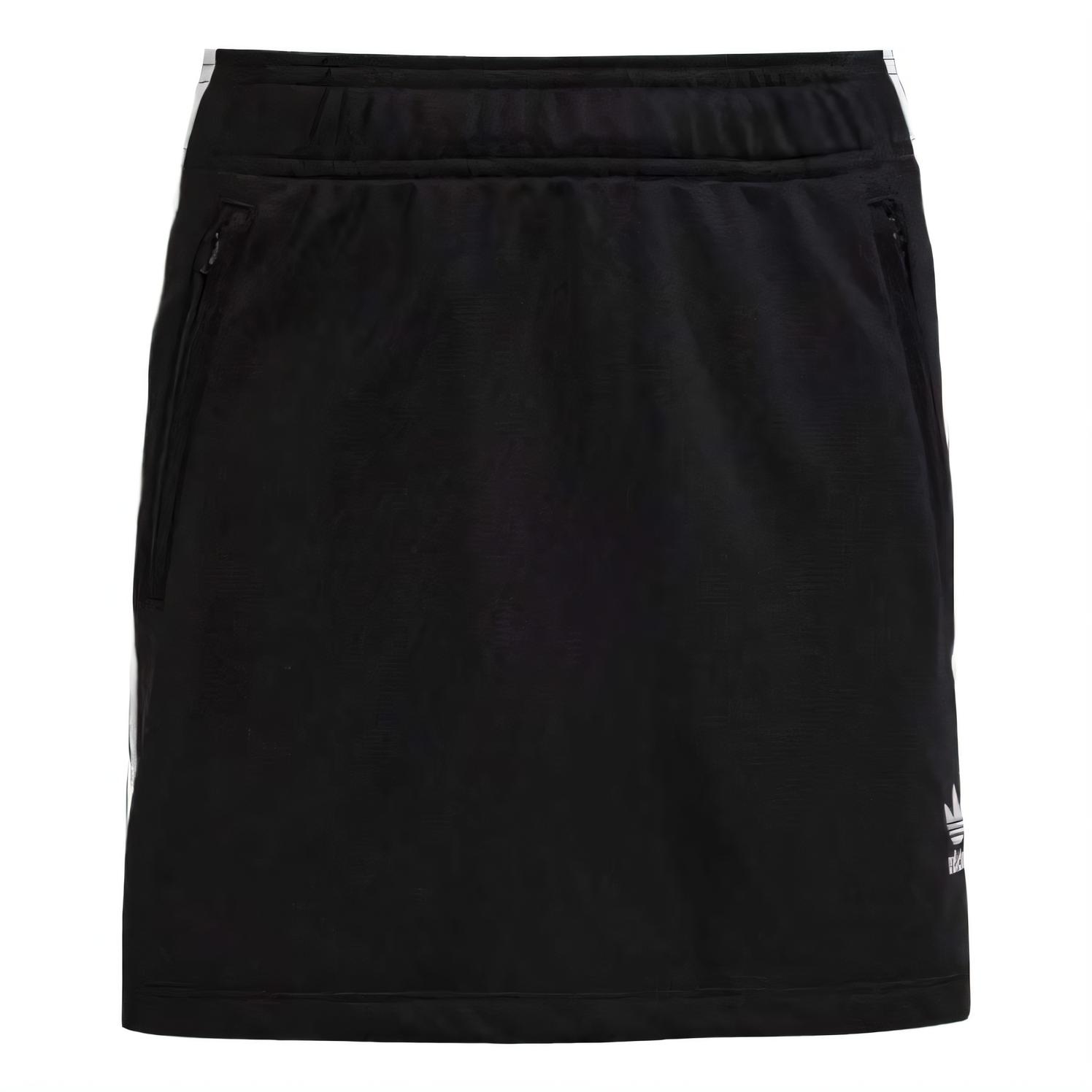 Adidas Originals Comfortable Soft Versatile Letter Striped Midi Skirt Summer Kids skirts Black JD5824 L