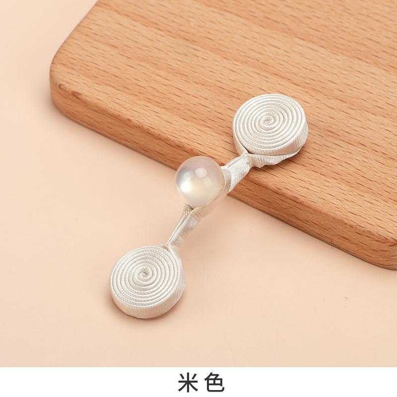 5 Pcs Cheongsam Tray Buckle a Word Buckle Hanfu Tang Suit Button Accessories Chinese Handmade Button Clothing Bead Decorative