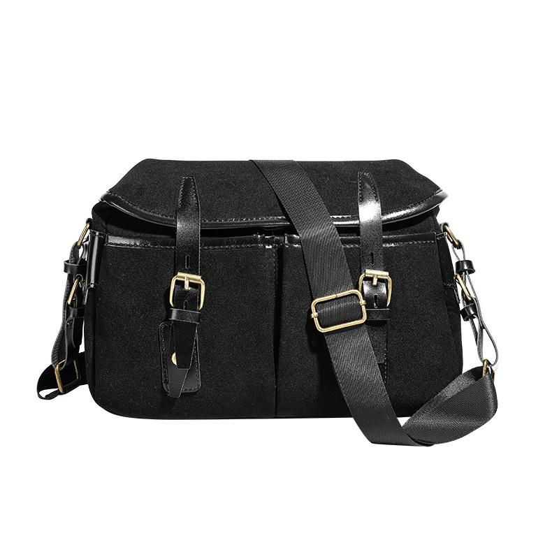 Bag autumn and winter new niche design suede retro shoulder bag large capacity oblique span bag