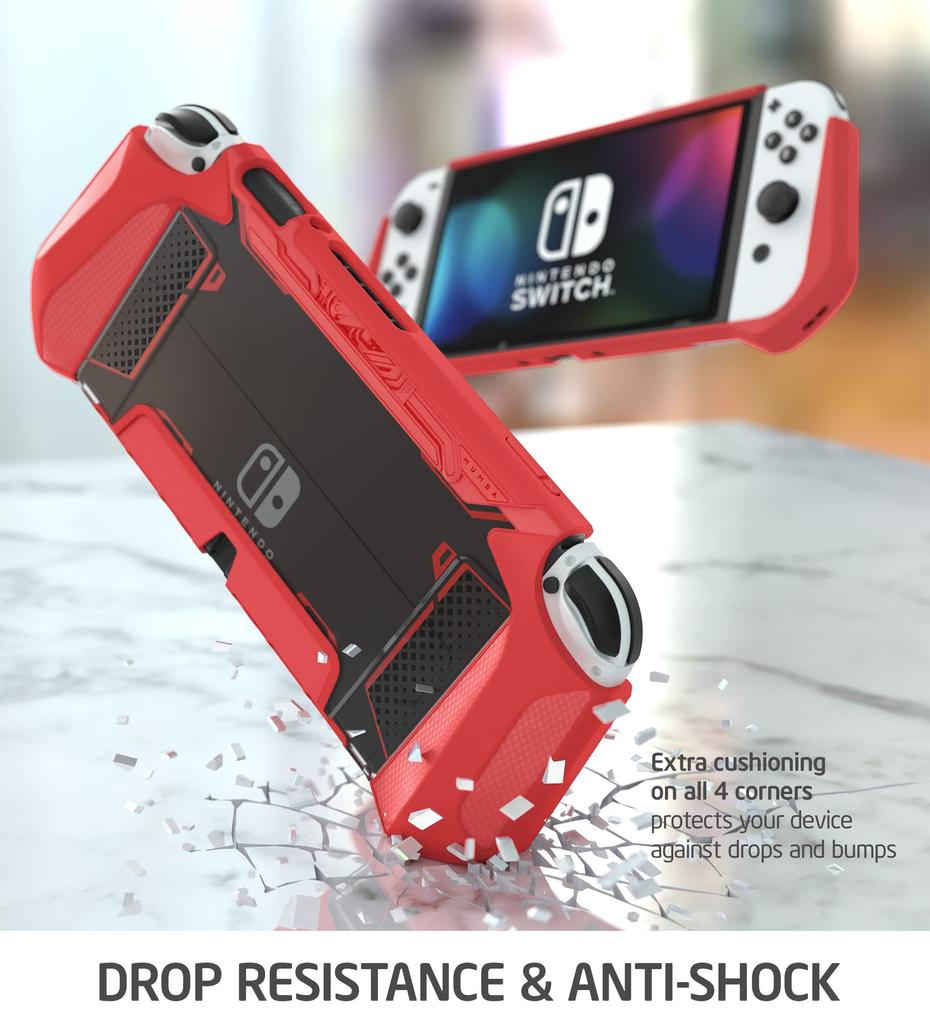 Чехол Mumba Nintendo Switch OLED 2021, органическая модель EL, защитный чехол TPU Grip, совместим с Nintendo Switch OLED и контроллером