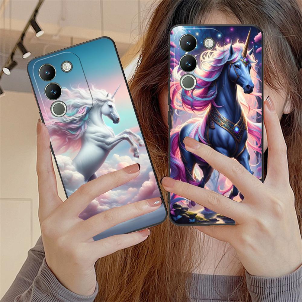 Fantasy Unicorn Mobile Phone Case for VIVO Y77 76 75 74 73 72 58 56 55 51 50 38 36 Y19 Y18 Y03 Y01 5G Colorful Printing Cover