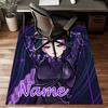 Custom KPop Demon Hunters Mat Personalized Name, Polyester Washable Indoor Entryway Rug, Gift for Christmas, Easter, Thanksgiving Day