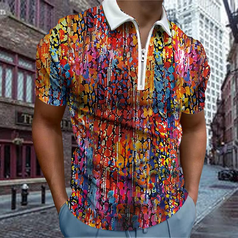 Повседневная футболка с лацканами — фото 3