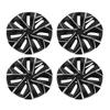4PCS 19in Wheel Hub Cap Bright Black Hubcap Wheels Rim Covers Replacement for Tesla Model Y 2021 To 2024