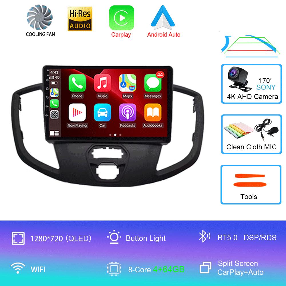 Android 14 Car Radio For Ford Transit 2015 - 2018 Multimedia Video Player Navigation GPS Carplay Android Auto 5G WIFI DSP BT5.0