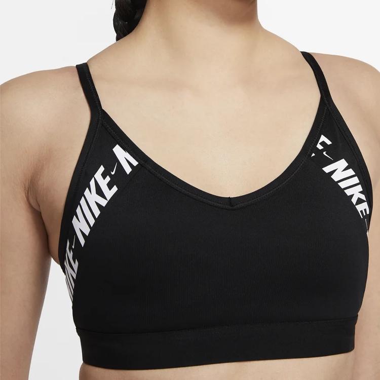 Nike Indy Logo Low Impact Letter Back Sports Bra Women Sports Bra Black CJ0560-010