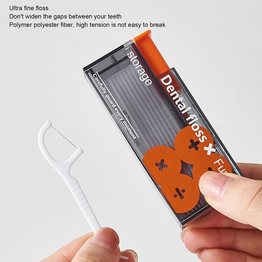 

3 Pcs Auto Popping Floss Pick Case Portable Floss Pick Holder Durable Dental Floss Dispenser Home помаранчевий