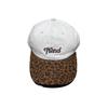 New four-season can wear retro splicing leopard print denim baseball cap men's and women's design sense letter embroidery cap