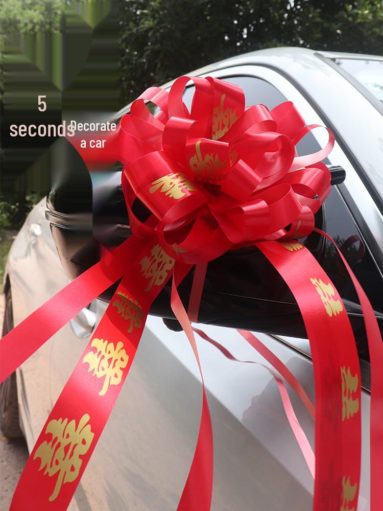 Large Wedding Car Ribbon Decoration for Bridal Team