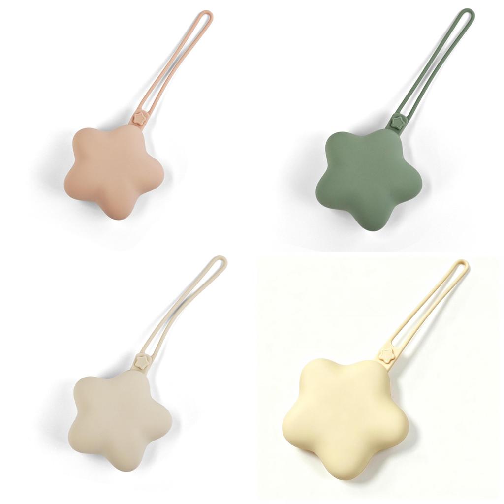 Silicone Baby Pacifier Storage Bag With Star Pattern For Travel And Onthego Use