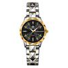 Rhombus Ladies Dual Calendar Waterproof Luminous Wristwatch with Solid Strap - Fashionable Gift for Women