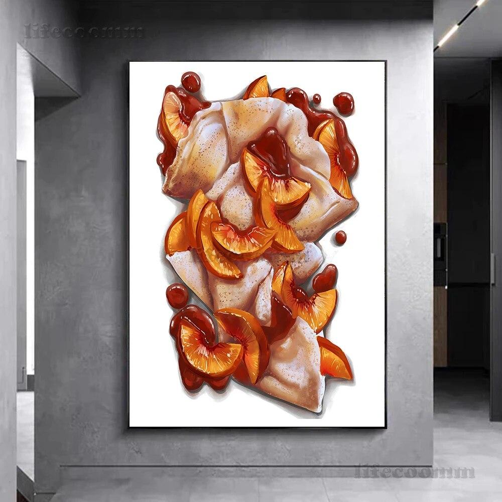 Sunn frokost Kunstplakat Dekorasjon Mat Foto Kunst Veggmaleri For Restaurant Kjøkken Dekor Plakat og trykk Ingen ramme