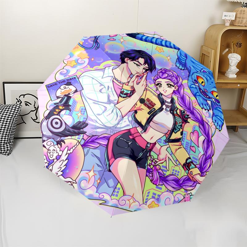 1pc KPop Demon Hunters18 Umbrella, Sun Protection, And UV Shielding. It Has Eight Sturdy Ribs for Outdoor Use And Perfect Gift