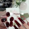 Yanling Red Series: Mary Queen Nail Art Gel - Blood, Wine, and Big Red Shades.