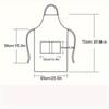Black Solid Color Kitchen Apron Set, Unisex, Cross-back, Polyester, 12 Pieces