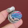 Rainbow Calsilica Pendant Real Gemstone Pendant 925 Sterling Silver Pendant Rainbow Calsilica Jewelry Handmade Vintage Pendant Gifts For Mom