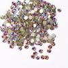 ZK Factory Eco-Friendly White AB Glass Stone Flat Back Non Heat Fixed Crystal Rhinestone Nail Art Shiny Colorful Decorations